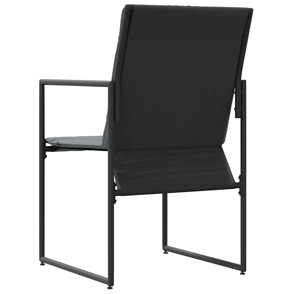 Sedia con cuscino 4 pcs Nero e antracite Textilene 42003025