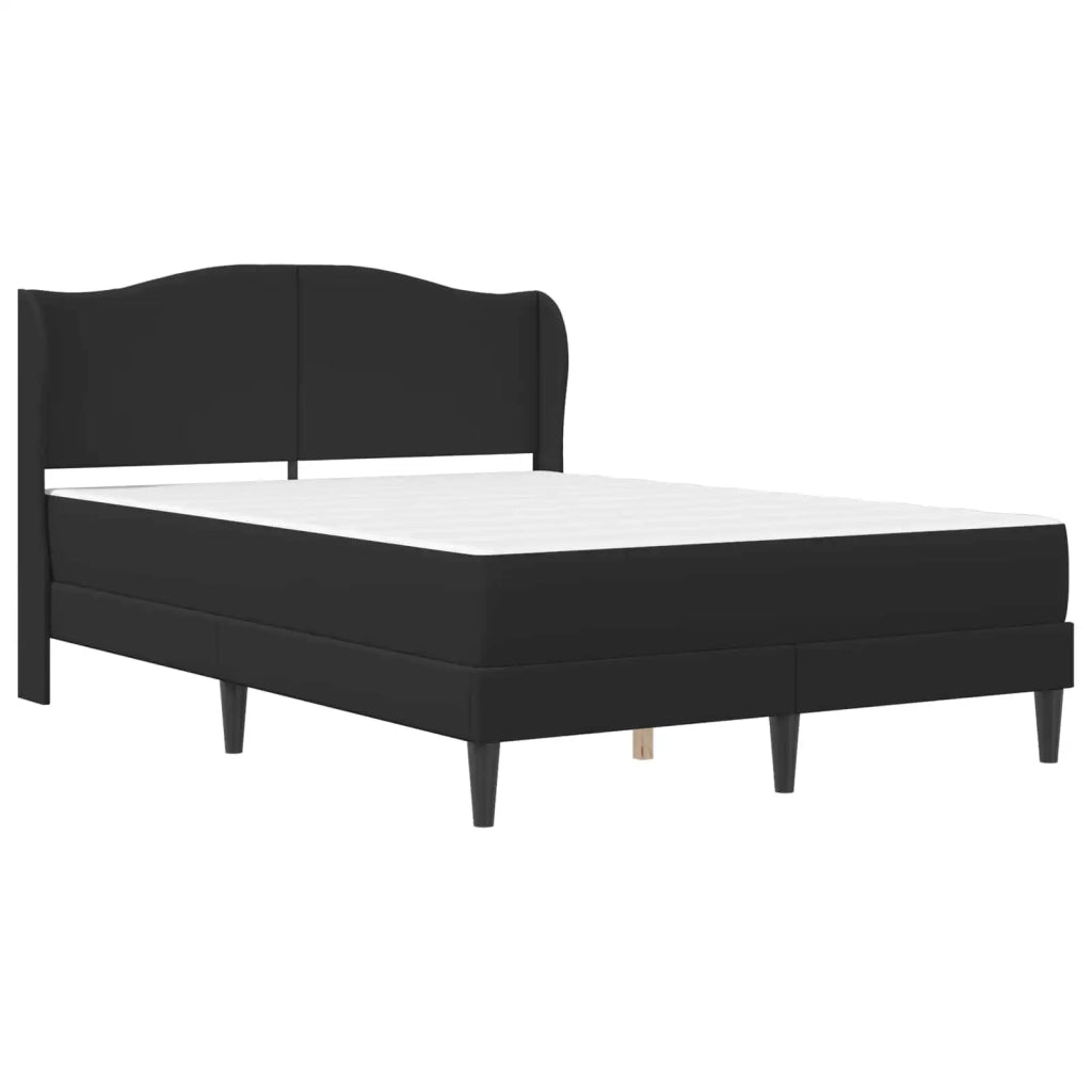 Struttura del letto con testiera Nero 140 x 190 cm Similpelle