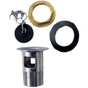 PILETTA SCARICO LAVABO + TROPPO PIENO  OTTONE CROMATO 11/4M