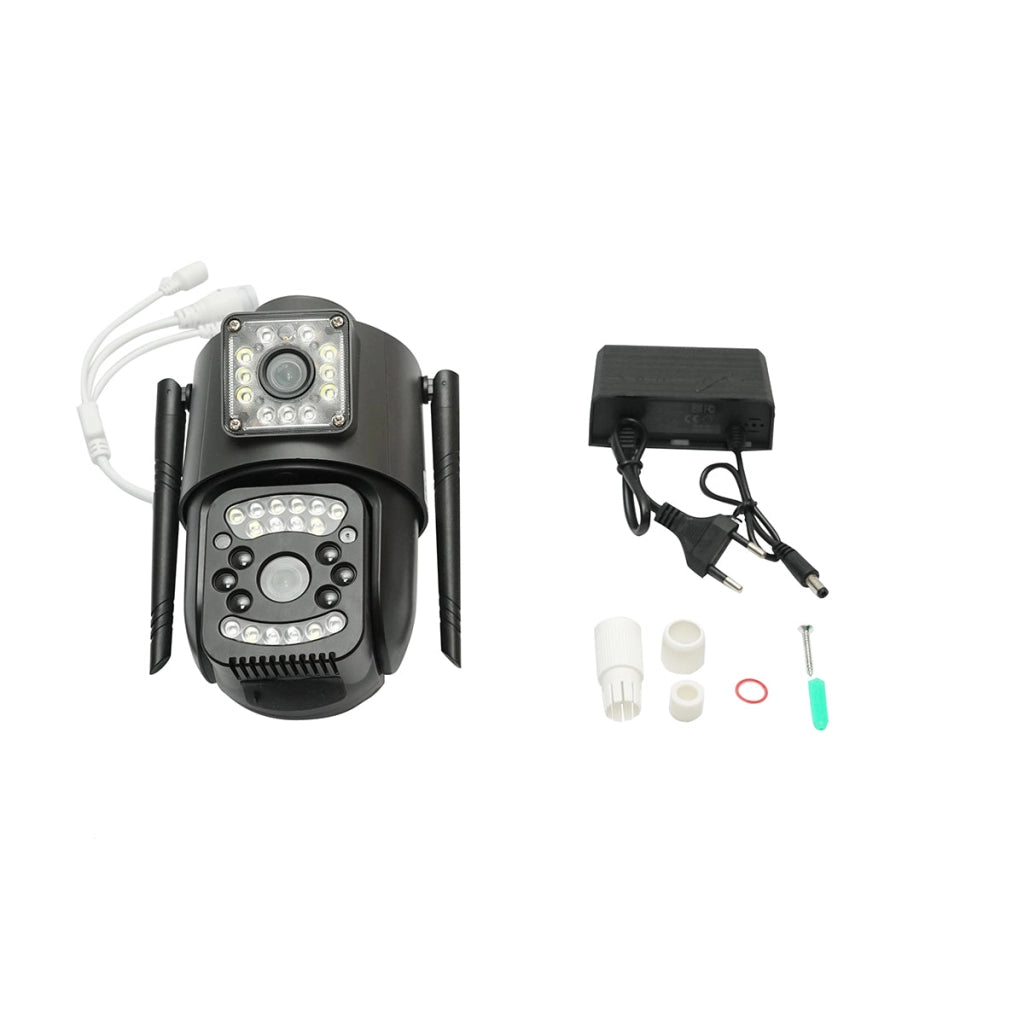 Telecamera di videosorveglianza Smart P2P WIFI 2.4G, sensore di movimento, rilevamento umano, visione notturna, PTZ rotante a 355 gradi, applicazione V380 Pro