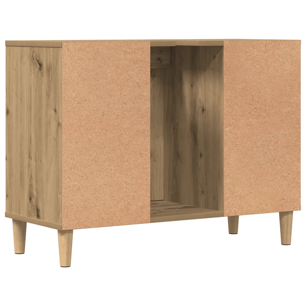 vidaXL Mobile Lavabo Rovere Artigianale 80x33x60 cm Legno Multistrato