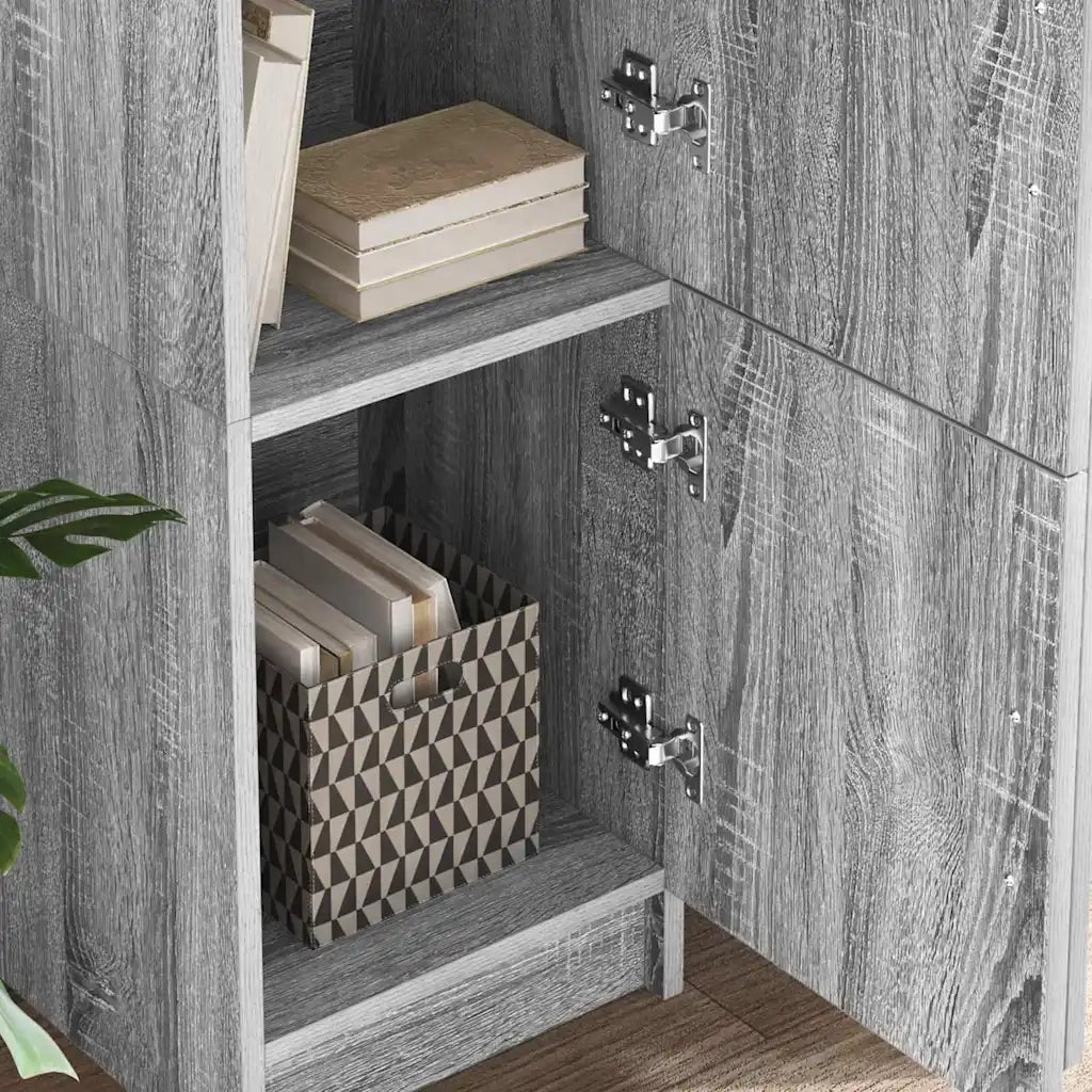 Scrivania | Tavolo da Ufficio 2 pz Grigio Sonoma