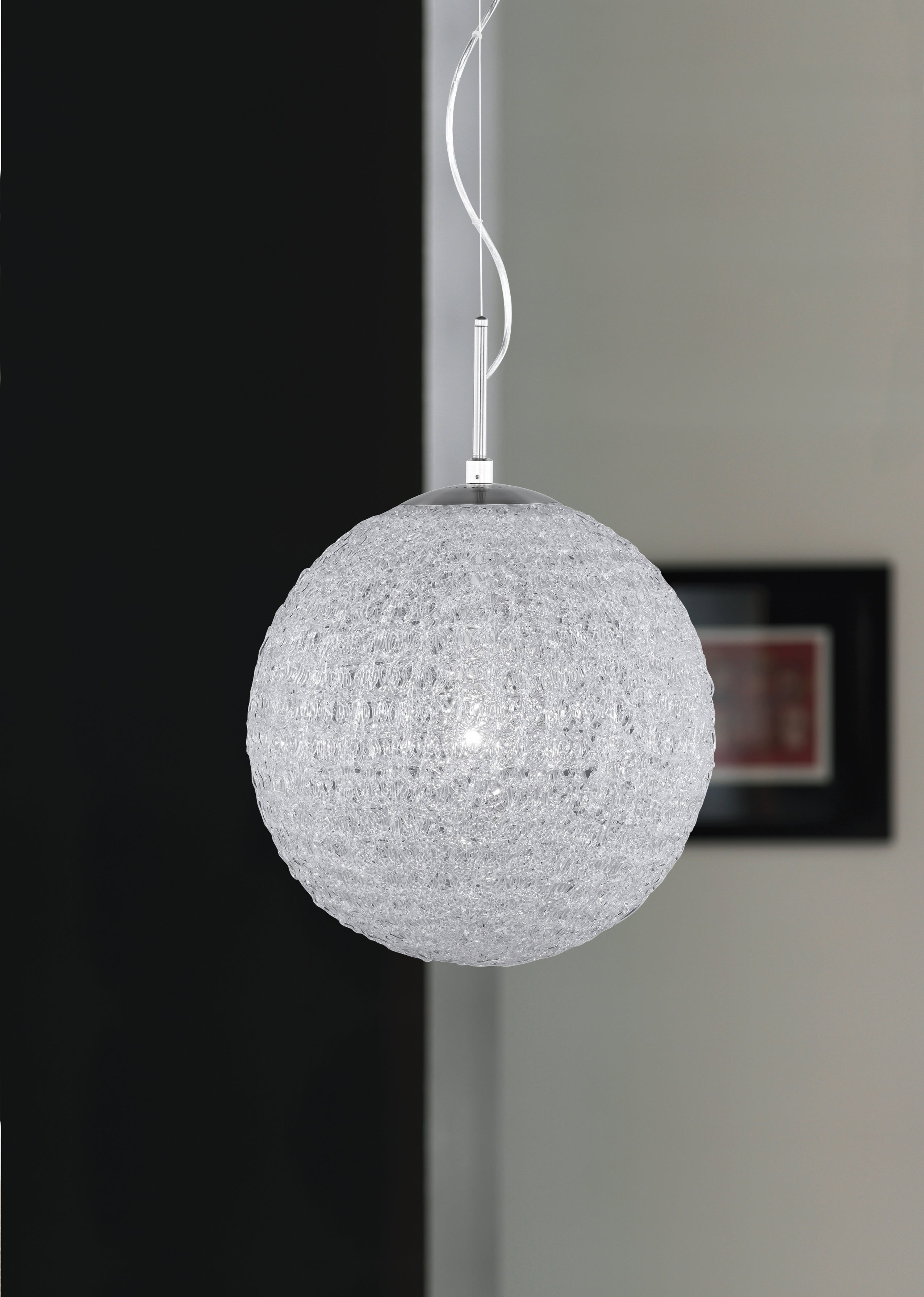 Lampada a Sospensione da Interno  E27 in Metallo Nickel Opaco