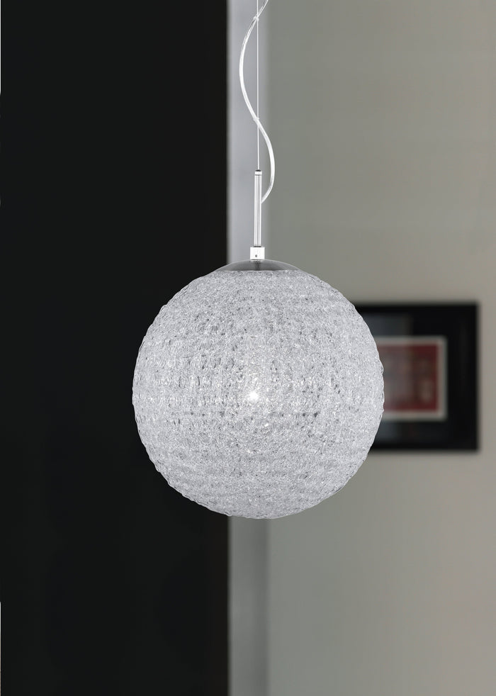 Lampada a Sospensione da Interno  E27 in Metallo Nickel Opaco