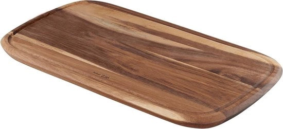 Piatto di taglio in legno di acacia grande 49cm x 28cm x 25cm certificato FSC - prodotto in modo sostenibile - preparazione e servizio di pasti