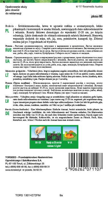 Rucola annuale Eruca sativa 0,5g