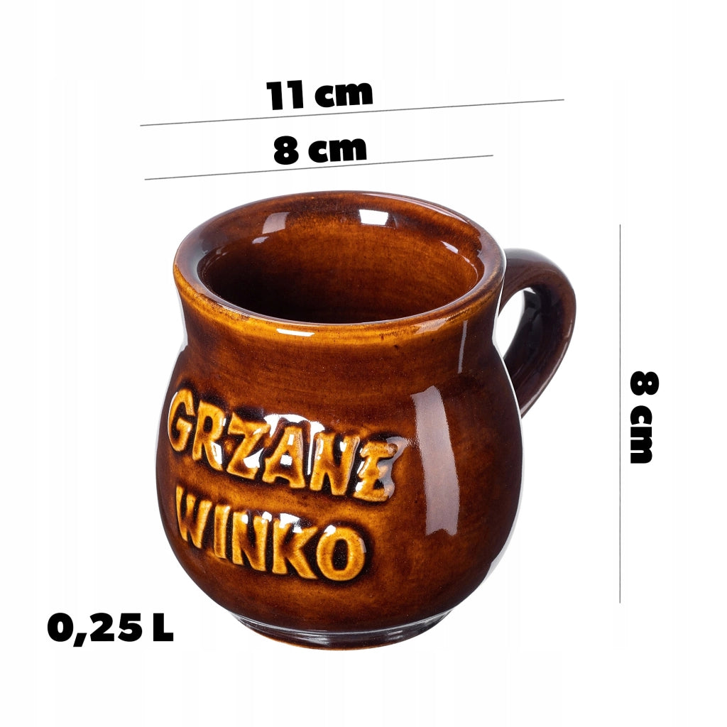 Set di 4 tazze da vin brulé KADAX da 250 ml con bollitore e riscaldatore.