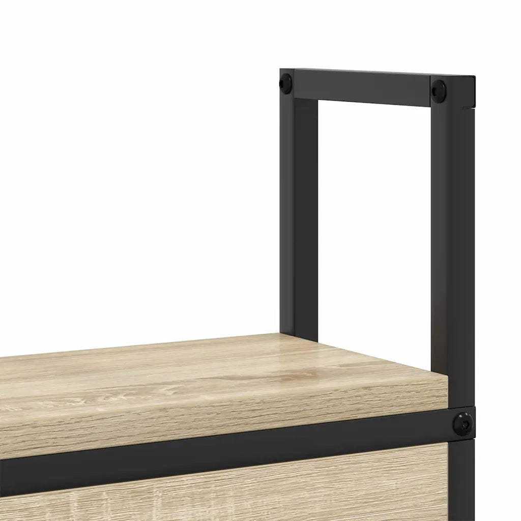 Testiera con Stazione di Carica e Storage-Testiera Multifunzionale-Testata rovere sonoma 150 cm