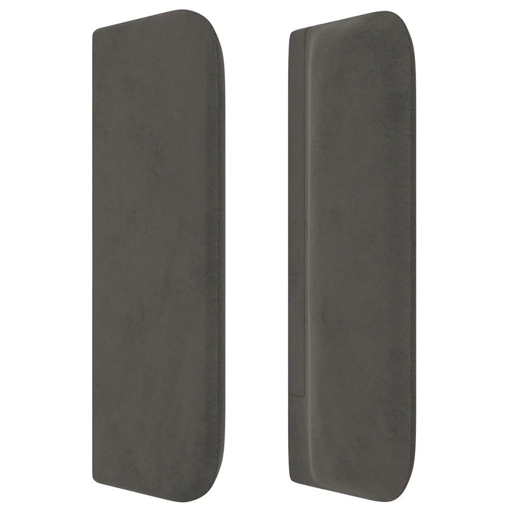Testiera | Testata ad Orecchio Grigio Scuro 147x16x78/88 cm in Velluto