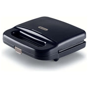 Ariete 1971 Tostiera Breakfast, Piastra elettrica per toast, sandwich e panini, 750W, Piastre fisse grill, Rivestimento antiaderente, Posizione e riponimento verticale, Dark & Sahara Grey