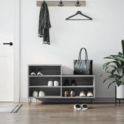 Scarpiera-Scaffale per scarpe Grigio Sonoma 102x36x60 cm in Legno Multistrato 216543