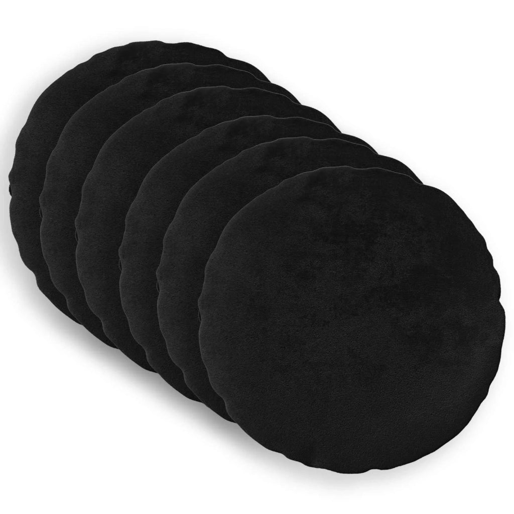 Federa 6 pcs HEERLEN Nero Ø 40 cm Flanella 922456