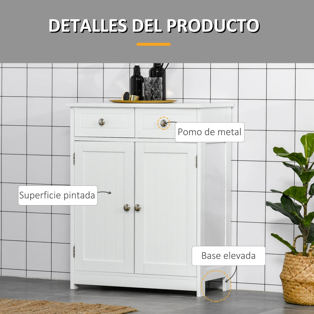 Armadio Bagno con Cassetti ¨C Minimal ¨C 60x30x75 Bianco