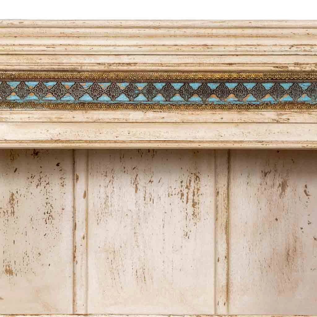 Libreria/scaffale in legno artigianale, 100x40x180h cm, bianco