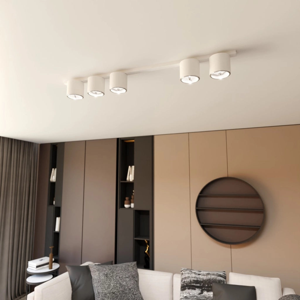 Faretto da soffitto Nano in acciaio bianco opaco