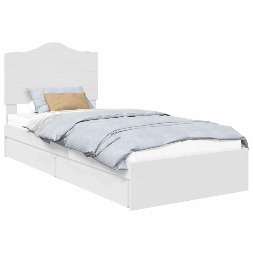 Letto con Contenitore Bianco 90 x 200 cm Legno multistrato 3413541
