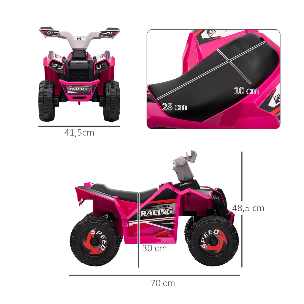 Quad elettrico per bambini ¨C zephmum ¨C 70x41.5x48.5 cm Rosa