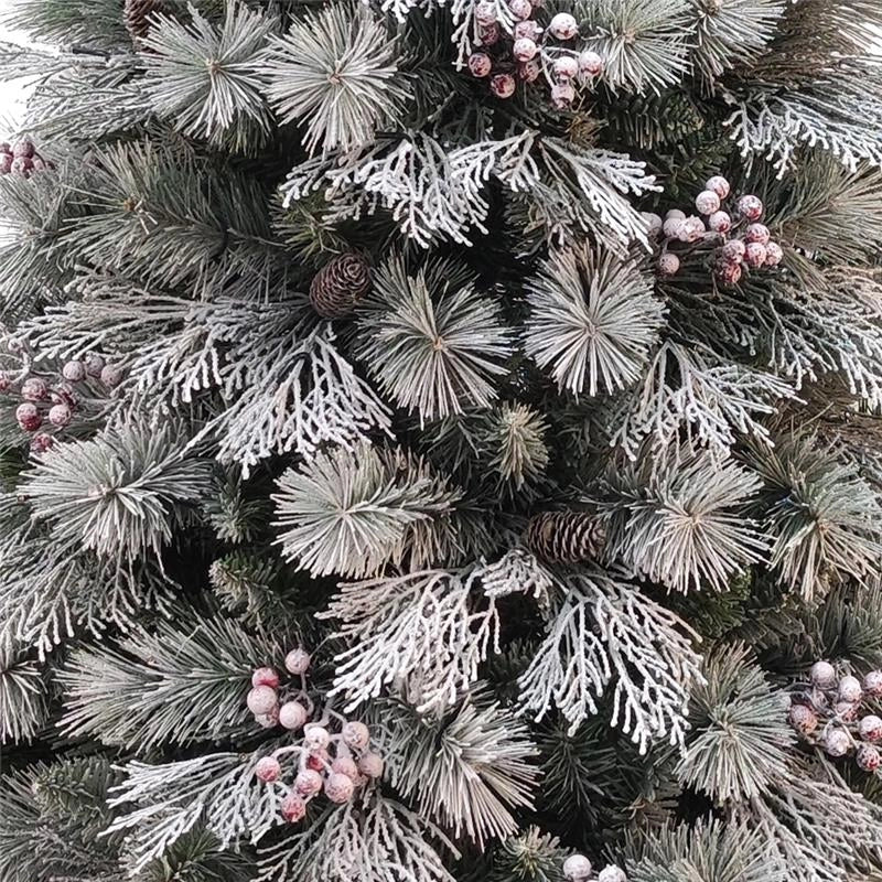 MAURY'S ALBERO DI NATALE CURMAYEUR INNEVATO CON BASE TRONCO BIANCA 180CM - RAMI 482