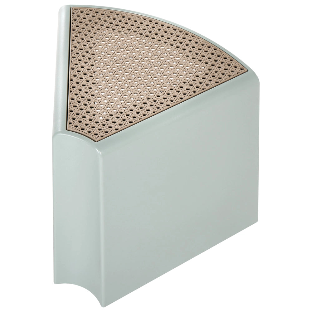 Set da 4 sgabelli da giardino in materiale sintetico verde chiaro sedute aggiuntive per patio poggiapiedi impilabili