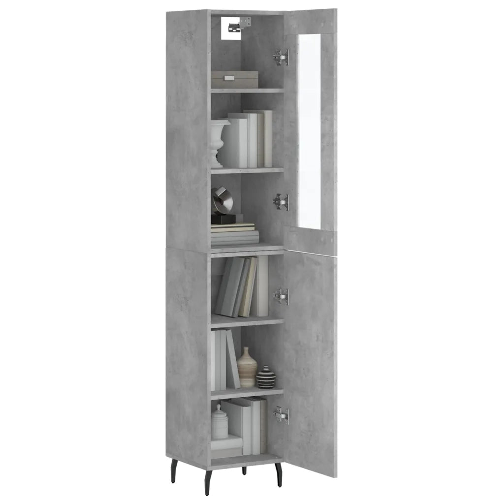 Credenza Grigio Cemento 34,5x34x180 cm in Legno Multistrato 3199189