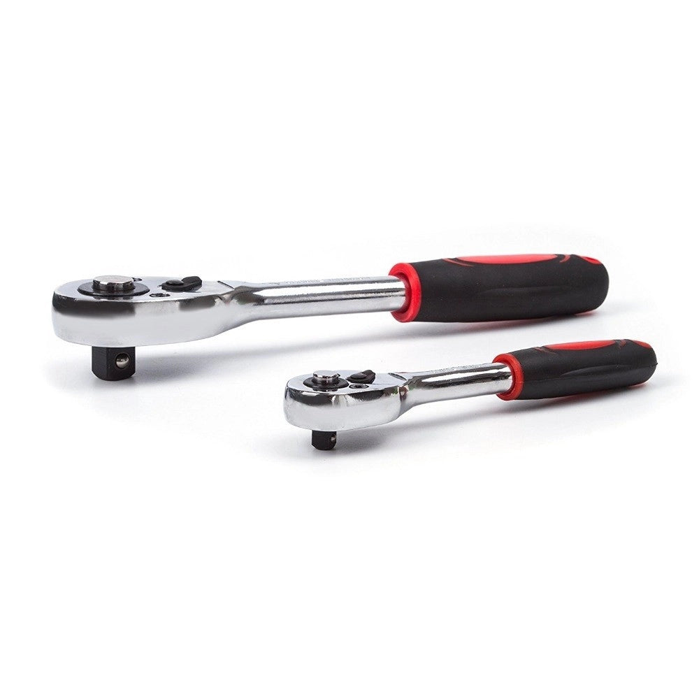 Trade Shop - Cassetta Valigetta Set Cricchetto 94 Pz Kf-94 Acciaio Cromo Vanadio 1/2" 1/4" -