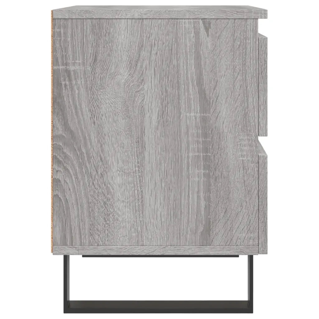 Comodino Grigio Sonoma 40x35x50 cm in Legno Multistrato 826904
