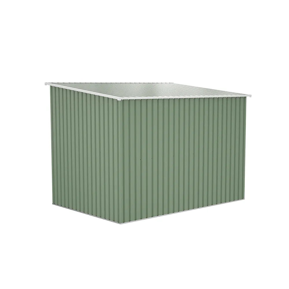 Casetta da giardino in acciaio zincato verde 2,77x1,93xh1,96m -91kg - 5,35 metri quadri