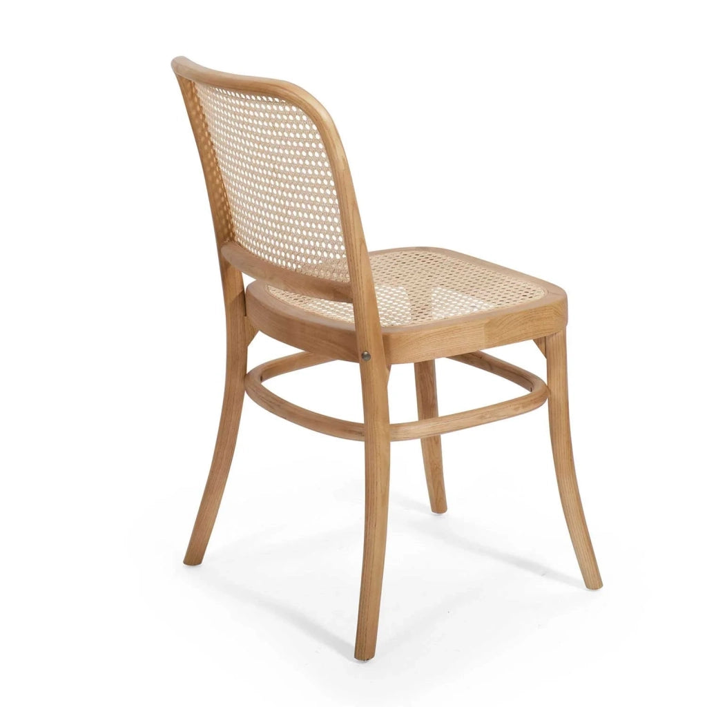 LÚZETE - SEDIA HANNAH LEGNO NATURALE RATTAN
