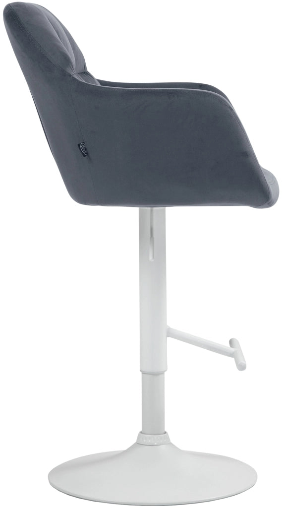 Barhocker Natoma Samt weiЯ