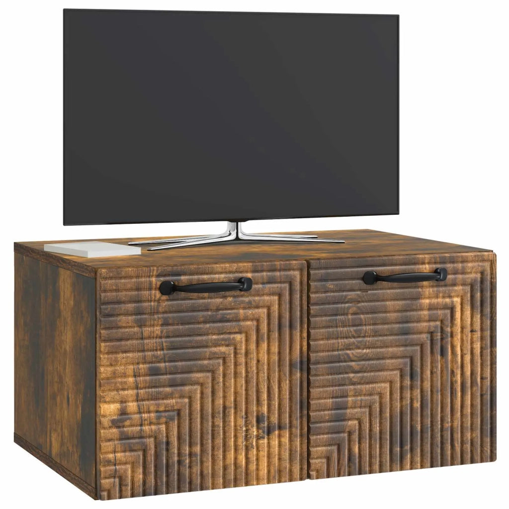 Mobile Porta TV da Muro Rovere Fumo 59,5 x 41 x 30 cm