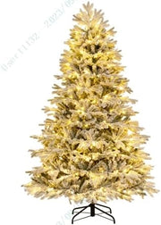 Albero di Natale 210 cm, Albero di Natale Innevato con 450 Luci e 1328 Rami