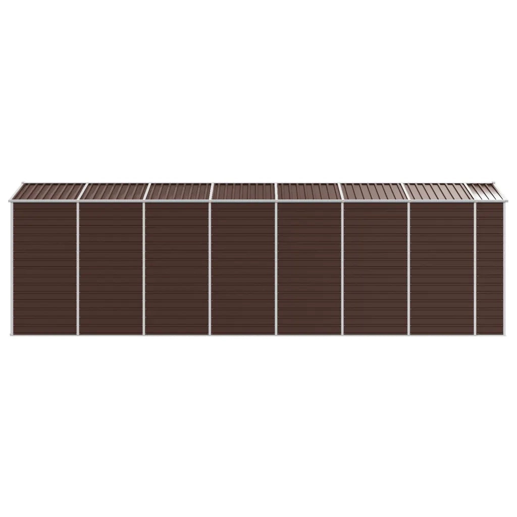 Casetta da giardino marrone 191x640x198 cm in acciaio zincato 3188270