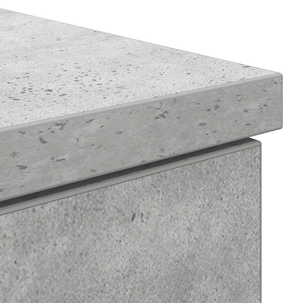 Scrivania | Tavolo da Ufficio Grigio Cemento 86x49x76 cm in Legno Multistrato