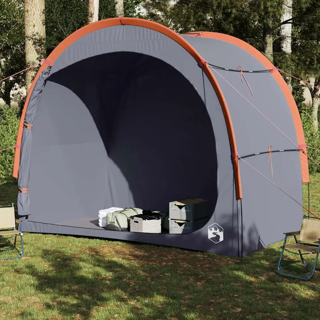 Tenda Portaoggetti-Tenda deposito da esterno Grigio e Arancione Impermeabile 451228