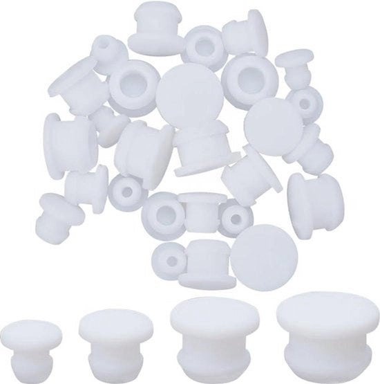Set di contenitori in silicone riciclabili per sale e pepe - Set da 32 - Per sale e pepe - Stopperi sostitutivi per contenitori - Accessori per la cucina.