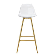 Sgabelli da bar set da 2 38 x 33 x 96,5 cm trasparenti e dorati per caffè e bancone