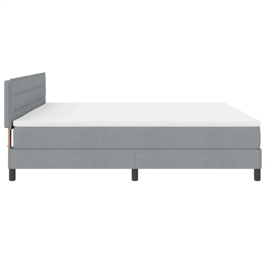 Letto a molle con materasso Grigio chiaro 200 x 200 cm Tessuto 3342156