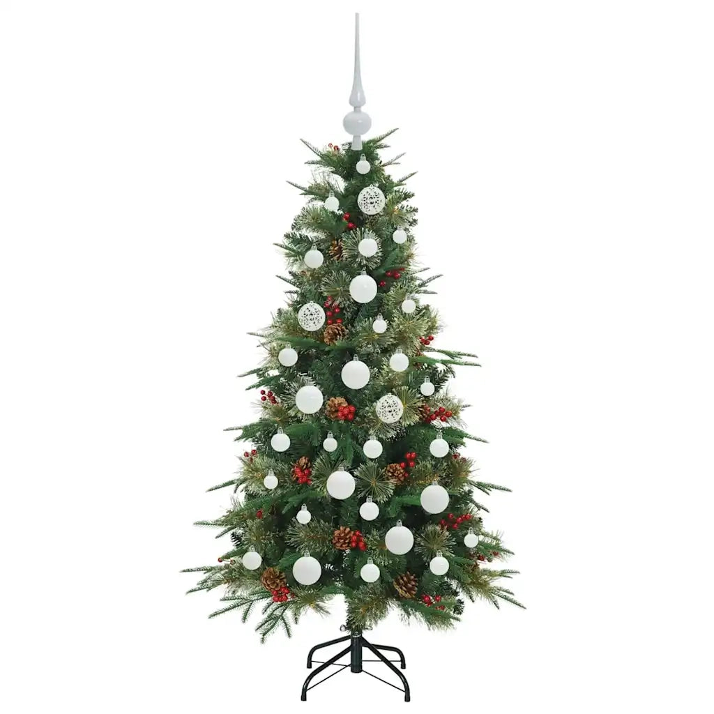 Albero di Natale | Decorazioni natalizie Artificiale con Rami Pieghevoli Verde 120 cm