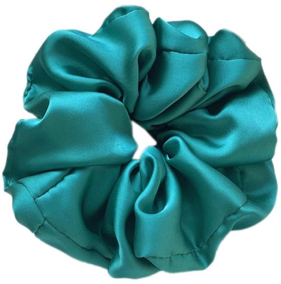 Elastici per capelli in seta - morbidi/elastici - regolatore di coda di cavallo - anti-riduzione - per donne/giovani - diametro 18 cm - Scrunchie