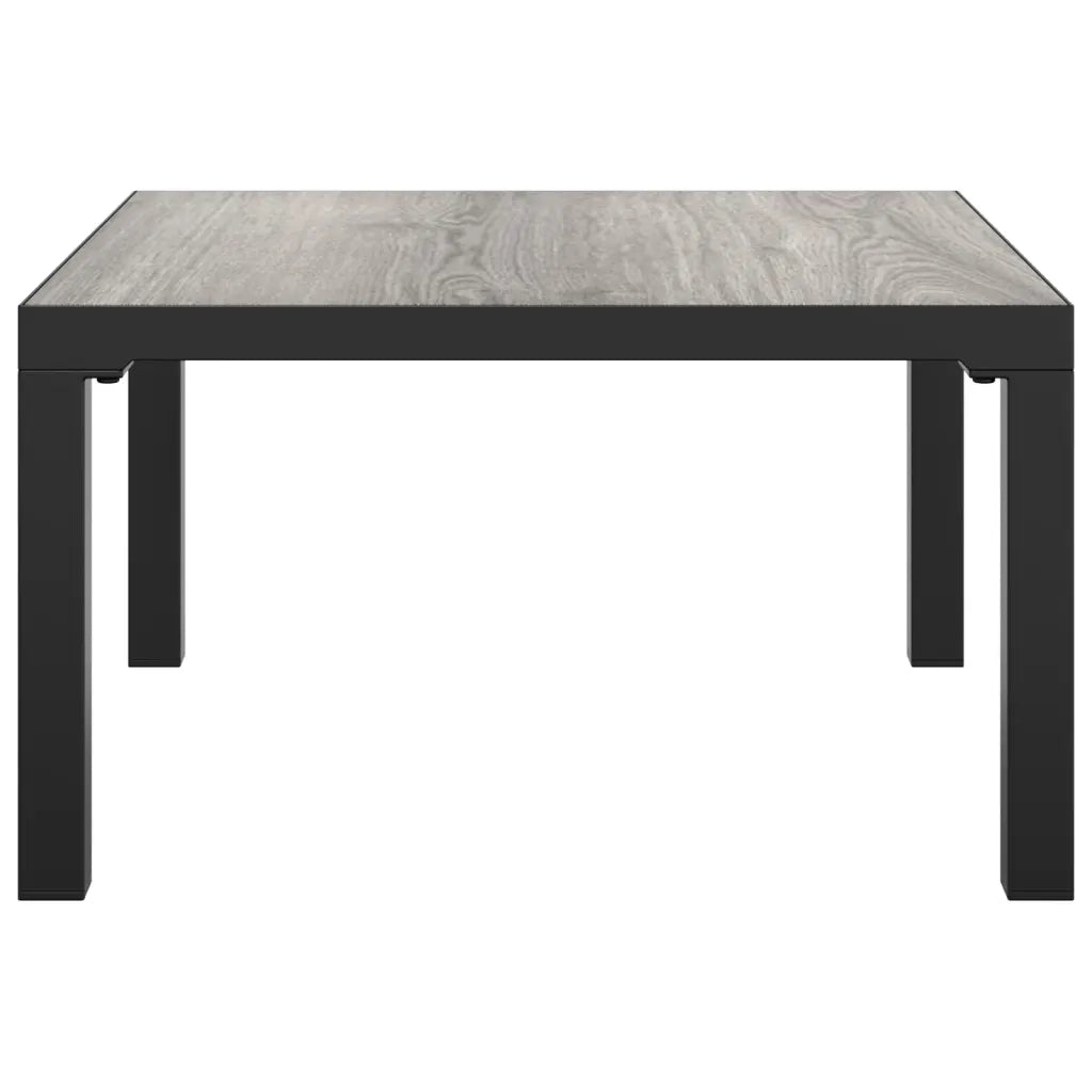 Tavolino da Giardino-Tavolo da Esterno-Tavolino da Patio Grigio 55x55x31 cm DPC e Acciaio