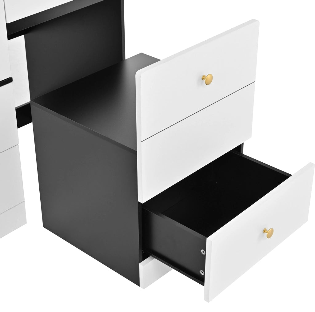 Armadio guardaroba con specchio a figura intera e sgabello estraibile 90x50,5x160 cm HAVRYA