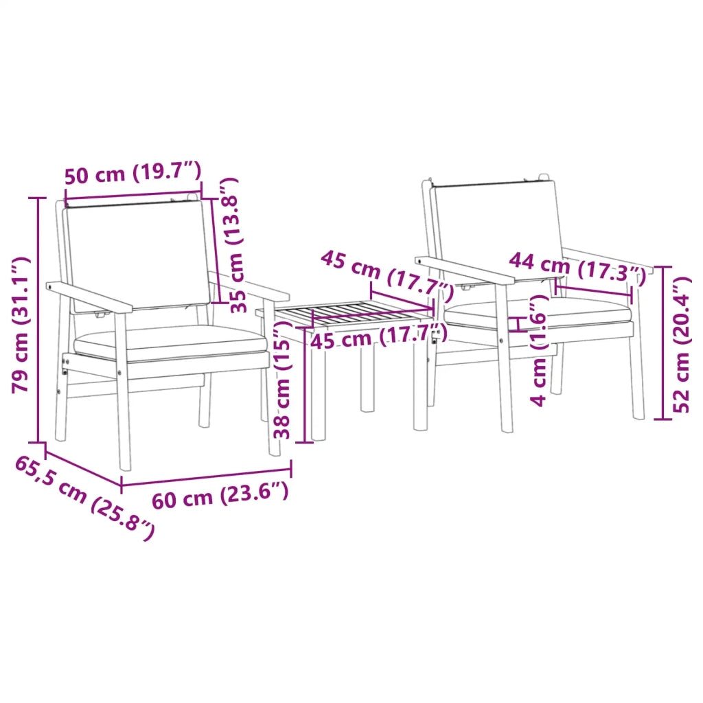 Set Divano da Giardino 3 pz | Set Salotto da Giardino Bianco Crema