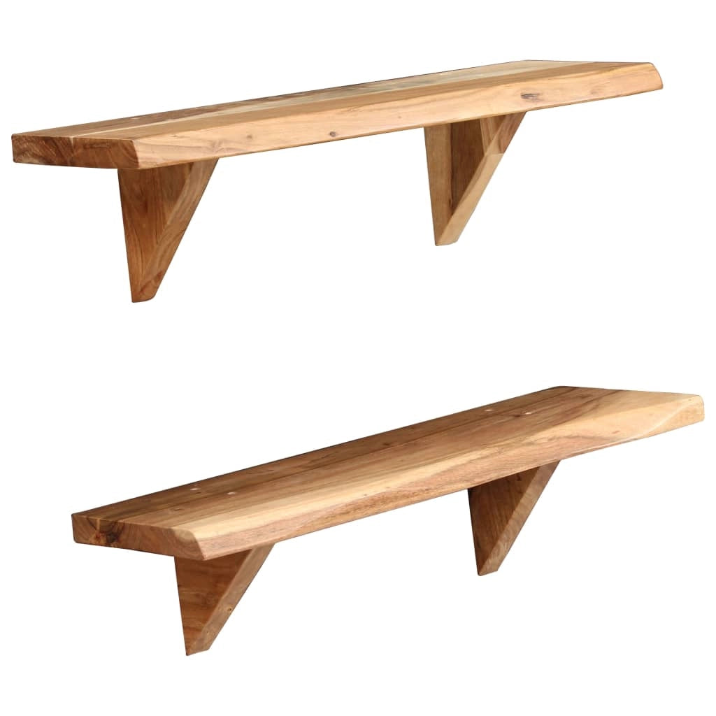Scaffale di design da parete 2 pezzi 60 cm legno massello 2702230/2