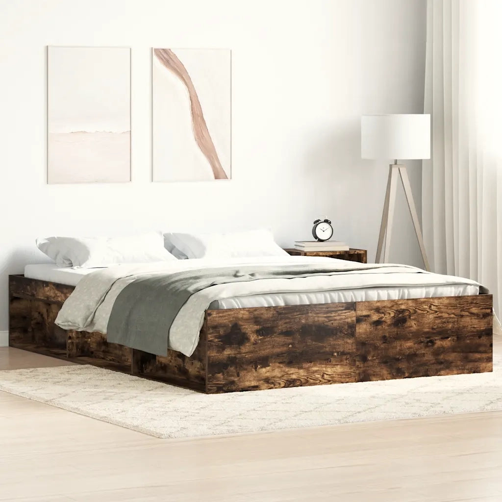 Giroletto-Struttura Letto Rovere Fumo 140x200 cm