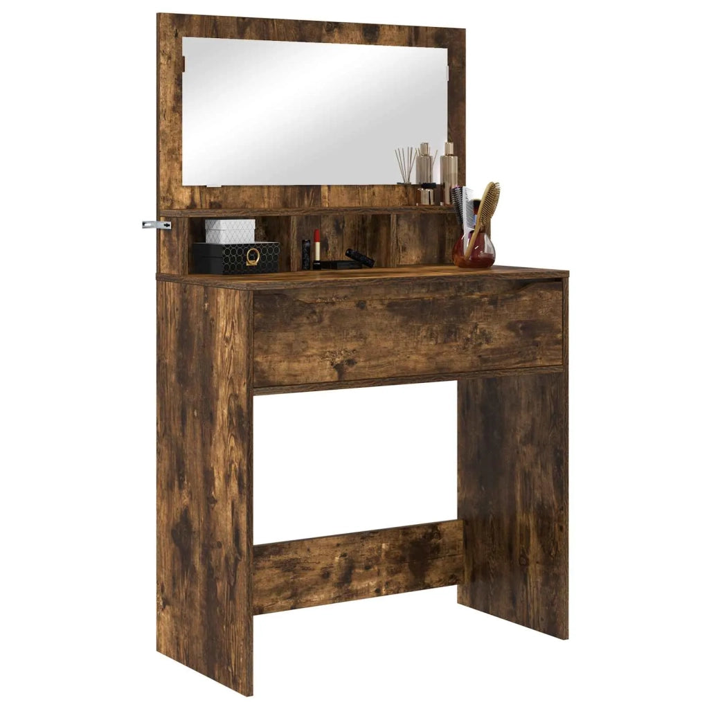 Tavoli da Trucco per Camera da Letto con cassetto Rovere fumé 888982
