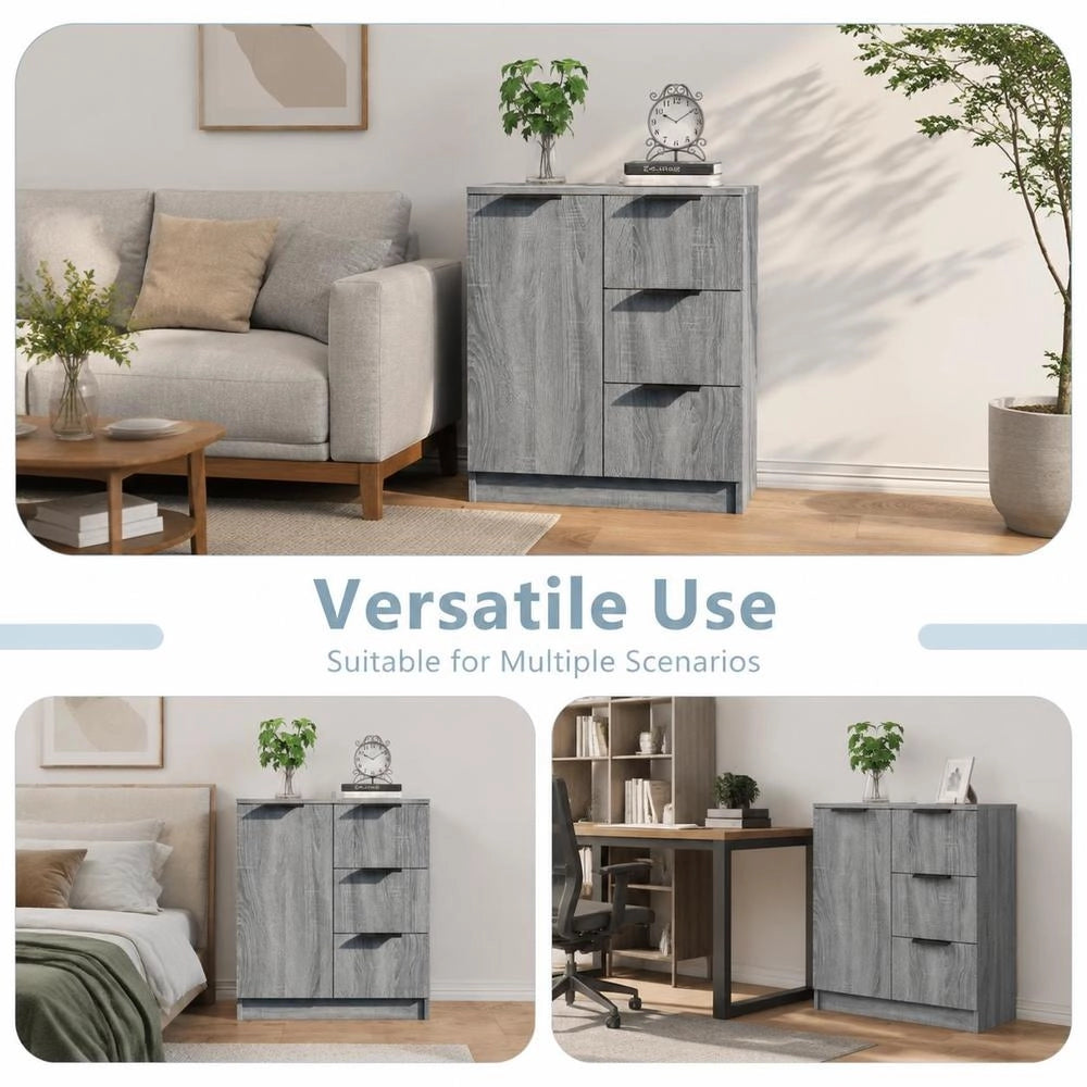 Sideboard Grey Sonoma 60x30x70 Cm Wood Material