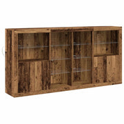 Credenza | Madia LED 3 pcs Legno vecchio 202 x 37 x 100 cm