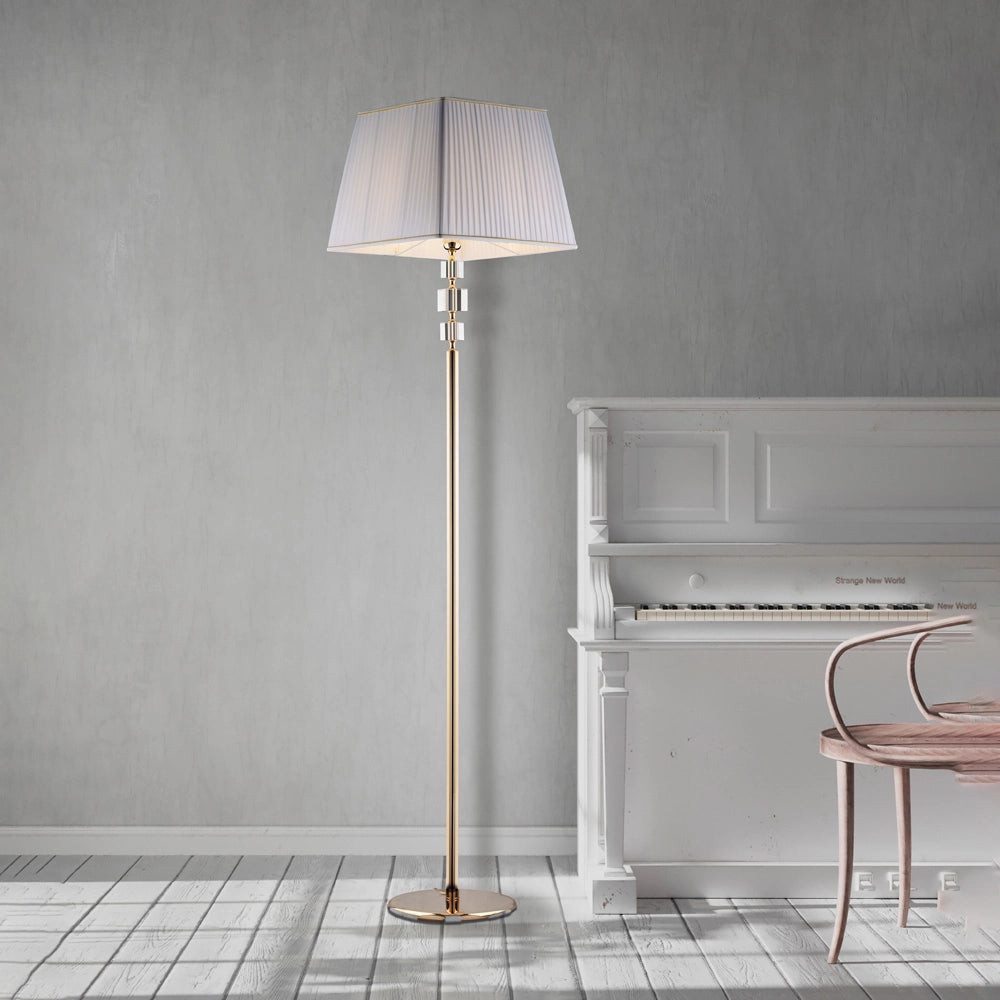 Piantana Contemporanea Franz Cristallo Oro 1 Luce E27