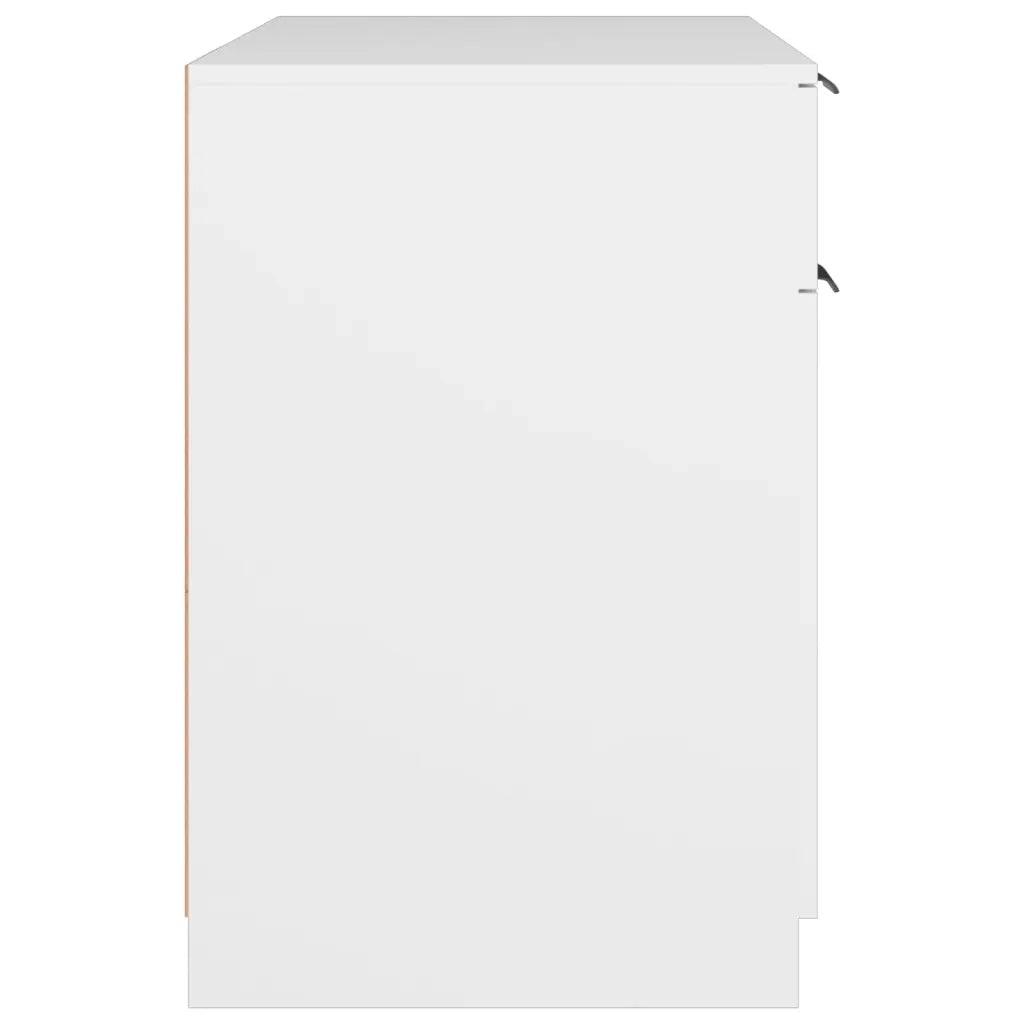 Scrivania-Scrivanie per ufficio e studio-Scrittoio Bianca 100x50x75 cm in Legno Multistrato