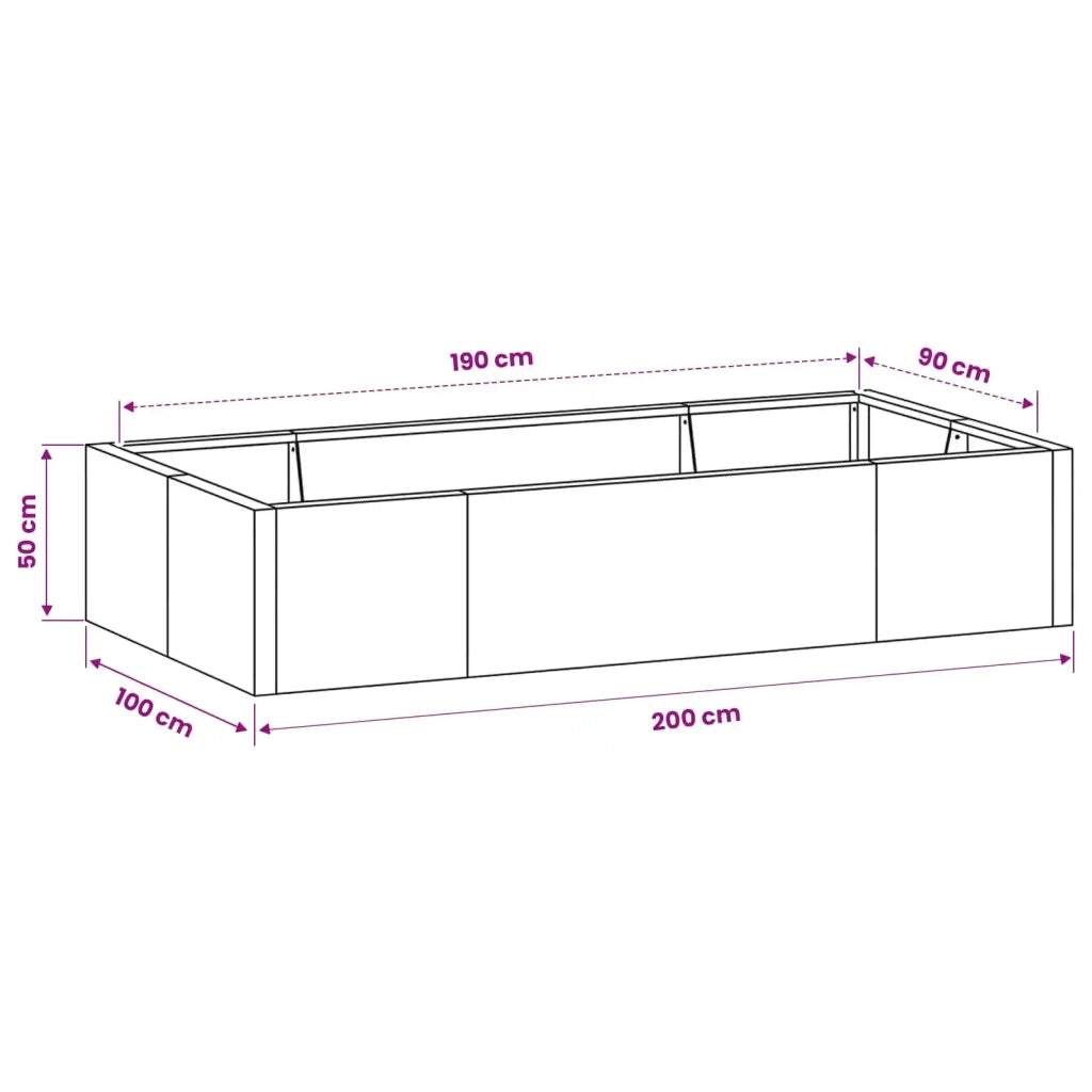 Muro di contenimento 6 pz 200 x 100 x 50 cm Acciaio Antracite 3449235